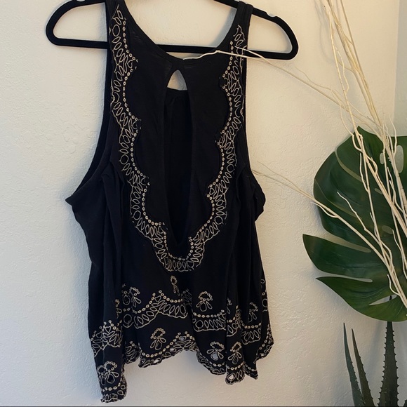 FREE PEOPLE Flowy Razor Back Eyelet Detailed Tank - Picture 5 of 13